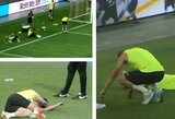 Negailestinga „Tottenham“ treniruotė Pietų Korėjoje: H.Min Sonas griuvo ant žemės dėl išsekimo, H.Kane‘as apsivėmė 
