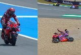 Ispanijos GP lenktynėse – lyderio avarija ir F.Bagnaios pergalė