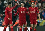 T.Minamino pelnytas dublis atvėrė „Liverpool“ duris į kitą FA taurės etapą