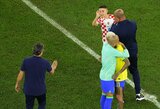 Pamatykite: dar aikštėje Kroatijos rinktinės žaidėjo sūnus paguodė Neymarą dėl pasitraukimo iš Pasaulio taurės
