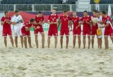 Trys pergalės iš trijų: paplūdimio futbolo rinktinė – pagrindiniame pasaulio čempionato atrankos etape