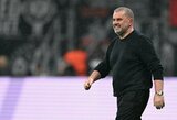 Į Europos lygos pusfinalį „Tottenham“ atvedęs Ange Postecoglou: „Deja, daugeliui jūsų teks šiek tiek ilgiau mane pakęsti“
