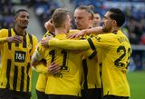 „Hoffenheim“ nugalėjusi „Borussia“ laikinai pakilo į „Bundesliga“ čempionato turnyrinės lentelės viršūnę 