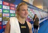 Kertinį čempionato momentą išskyrusi R.Meilutytė prisiminė save prieš 10 metų: „Nežinau, ar kaip sportininkė ir atletė esu stipresnė už tą 16-metę“