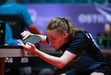 K.Riliškytė – arti Europos jaunimo stalo teniso čempionato vienetų aštuntfinalio