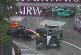 Šlapiose Monako GP lenktynėse – M.Verstappeno pergalė ir F.Alonso viltis laimėti sudaužiusi taktinė klaida 