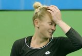 Ilgiausiame WTA turo sezono finale Kinijoje – K.Siniakovos atsiprašymas po pergalingo taško