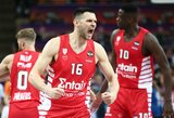 D.Motiejūno finale nebus: fantastišką kėlinį sužaidusi „Olympiacos“ tęsia kovą dėl titulo