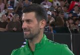 100-ąjį „Australian Open“ mačą laimėjęs Djokovičius perdavė žinutę Alcarazui: „Reikės pasikalbėti dėl autorinių teisių“
