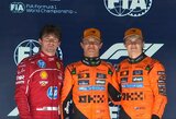 „McLaren“ dominavo kvalifikacijoje, Leclercas pateikė staigmeną, o Hamiltonas vėl patyrė fiasko