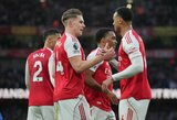 „Arsenal“ sutriuškino „Sunderland“, „Chelsea“ pergalę padovanojo Palmerio „hat-trickas“