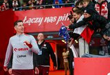 Prieš rungtynes su Lietuva lenkai šventė pergalę