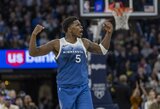 „Timberwolves“ pratęsė „Lakers“ nesėkmių seriją iki keturių