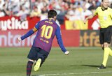 „Hat-tricką“ pelnęs L.Messi išplėšė „Barcelona“ ekipai pergalę prieš „Sevilla“