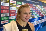 Pyktį baseine išliejusi R.Meilutytė po rekordinio plaukimo pokštavo: „Kas ta Rūta Meilutytė?“