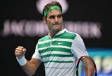 Pusmetį nežaidęs R.Federeris į kortus sugrįžo pergalingai (papildyta)