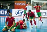 Portugalija po baudinių serijos pateko į pasaulio salės futbolo finalą