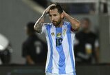 Argentina su Venesuela sužaidė lygiosiomis, L.Messi kaltino permirkusią veją