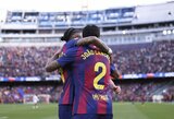 Raphinha pelnė „hat-tricką“, o „Barcelona“ iškovojo triuškinamą pergalę