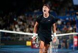 Japonus provokavęs H.Rune eliminavo K.Nishikori, titulą gynęs B.Sheltonas baigė pasirodymą