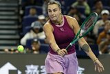 Sabalenka Pekine startavo galingai, o ukrainietės pateikė staigmenas