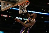 L.Jamesas sugrįžo į aikštę, o „Lakers“ nukovė „Cavaliers“ ekipą