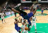 20 taškų deficitą panaikinusi „Knicks“ NBA Rytų konferencijos pusfinalyje palaužė čempionus
