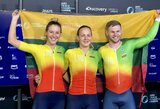 UCI dviračių treko Čempionų lygos generalinėje repeticijoje lietuviai pademonstravo puikius rezultatus
