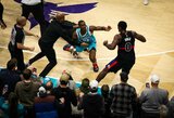„Pistons“ ir „Hornets“ rungtynėse – masinės muštynės ir 4 išvarymai