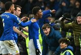 92-ąją minutę pergalę prieš „Arsenal“ išplėšęs „Everton“ nutraukė aštuonerių nelaimėtų rungtynių seriją 