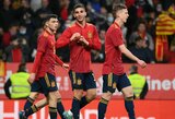 Ispanijos rinktinė 90-ąją minutę išplėšė pergalę draugiškose rungtynėse prieš Albaniją 