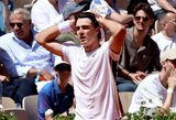 Sensacija Paryžiuje: Medvedevas išmestas „Roland Garros“ debiutanto