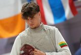 Europos jaunimo fechtavimo čempionate Danielius Juras iškovojo 5 pergales