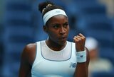 Titulą ginanti Gauff Pekine pateko į pusfinalį, Anisimova eliminavo 8-ąją pasaulio raketę