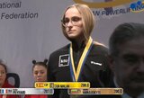 Europos jaunimo jėgos trikovės čempionate R.Vainauskytė iškovojo du mažuosius medalius