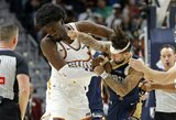 NBA rungtynėse – smūgiai į galvą ir du išvarymai
