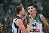 Graikijos grandų derbyje „Panathinaikos“ pergalę įtvirtino M.Grigonio baudų metimai