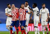 „La Liga“ įvykusiame Madrido miesto derbyje – A.Correa raudona kortelė ir „Real“ 85-ąją minutę išplėštos lygiosios su „Atletico“