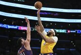 „Lakers“ išsigelbėjo prieš be dviejų žvaigždžių žaidusią „Suns“ 
