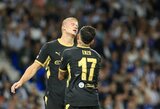 Haalandas pelnė dublį, o „Manchester City“ laimėjo Portugalijoje