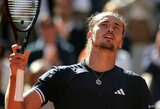 Į „Roland Garros“ finalą žengęs Zverevas: „Kartais lengviau būti kvailam“
