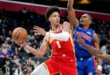 Johnsonas užfiksavo dar vieną trigubą dublį, bet pergalės tai „Hawks“ neatnešė