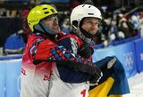 Taikos reikalavęs Ukrainos olimpietis savo apdovanojimą Pekine atšventė kartu su rusu