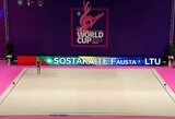 Pasaulio meninės gimnastikos taurės etape F.Šostakaitei geriausiai sekėsi pratimai su lanku