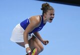 Italijos moterų teniso rinktinė pusfinalyje išgyveno trilerį prieš Ukrainą