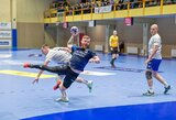 Prasidėjusiame Lietuvos rankinio lygos finale intriga laikėsi tik pirmą kėlinį