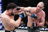 UFC turnyre – prieš savaitę apie kovą sužinojusio S.Stricklando pergalė teisėjų sprendimu ir U.Nurmagomedovo nokautas pirmame raunde