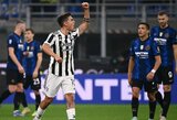 11 m baudinį sėkmingai realizavęs P.Dybala 89-ąją minutę išplėšė „Juventus" lygiąsias su „Inter“ futbolininkais 