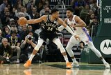 G.Antetokounmpo vedė „Bucks“ į sunkią pergalę