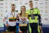 Lietuvos dviračių treko čempionate S.Krupeckaitė varžėsi su vyrais ir laimėjo bronzą